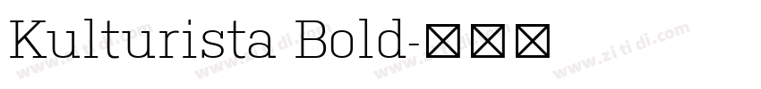 Kulturista Bold字体转换